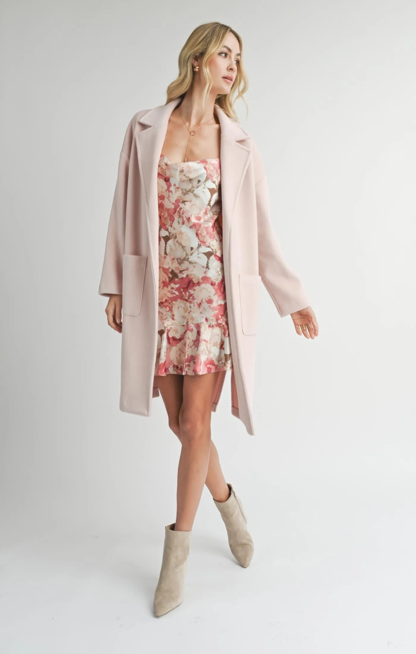 Hayley Open Coat - Light Pink