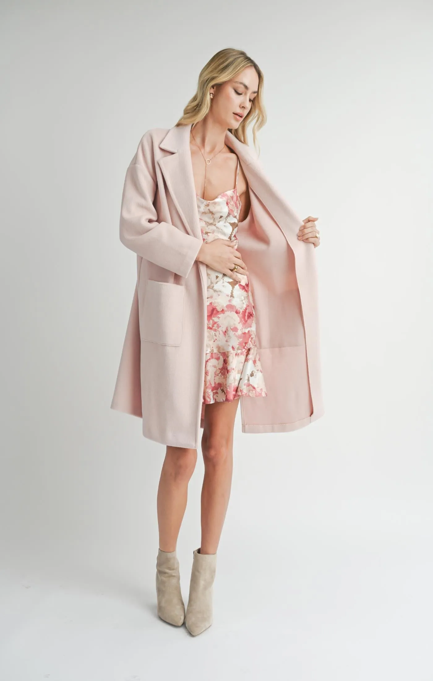 Hayley Open Coat - Light Pink