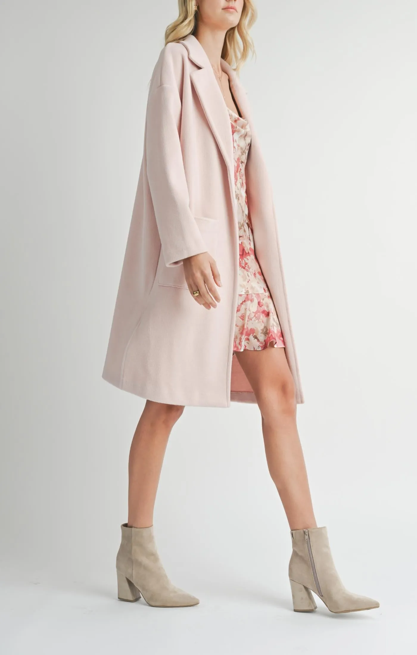 Hayley Open Coat - Light Pink