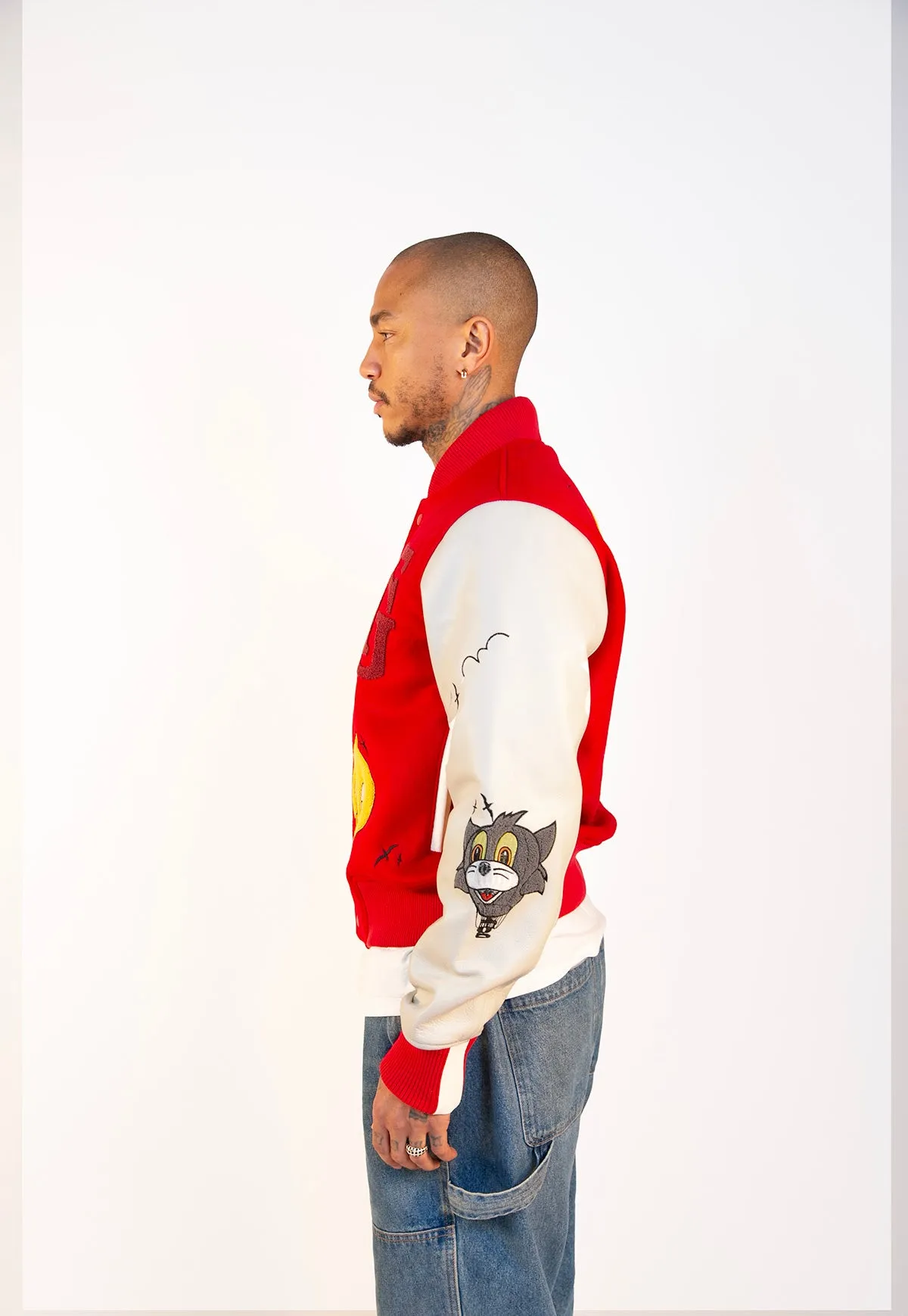 HOT AIR BALLOON VARSITY JACKET - RED