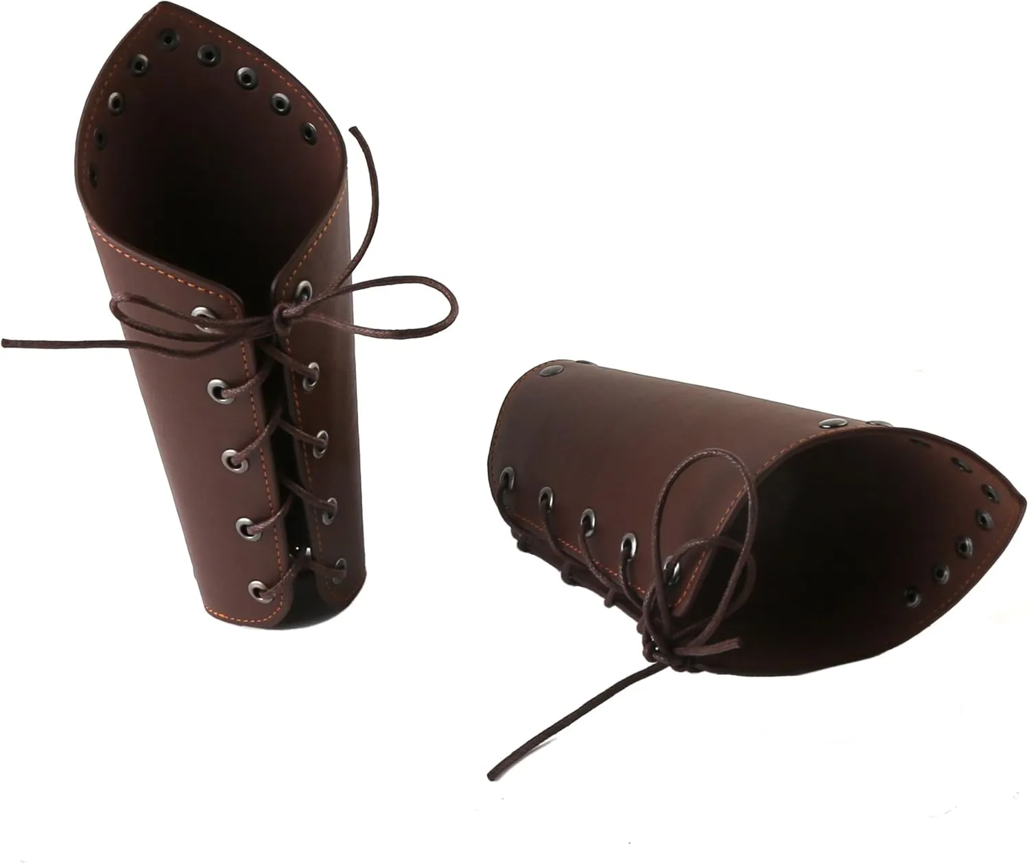 HZMAN Faux Leather Arm Guards - Medieval Cross Bracers - One Size