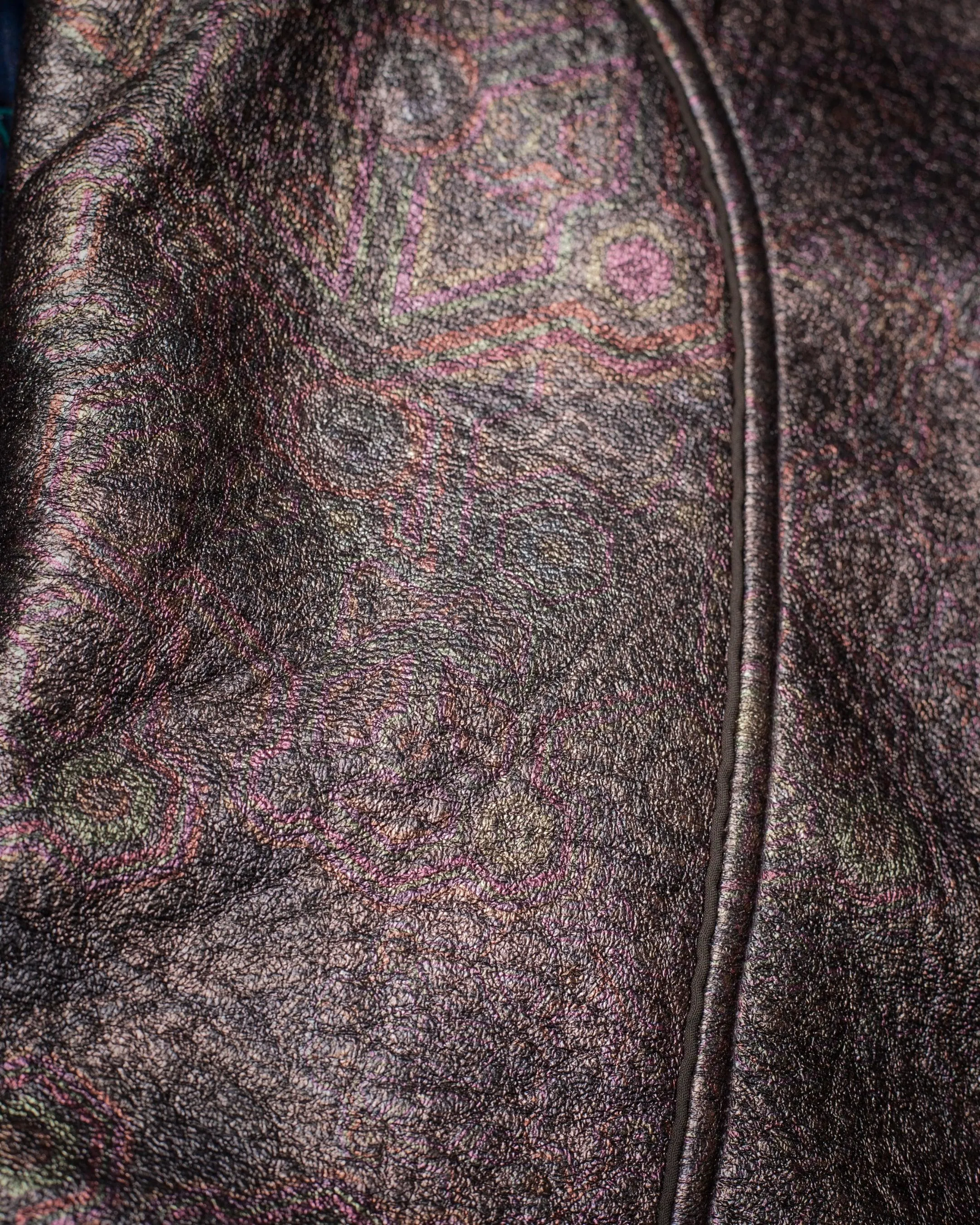 Jacket Sleeveless Woman / Fake Leather Silver Surfer - Copper PSYCHEDELIKA