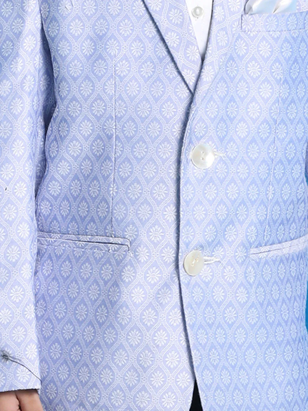 Jashvi Lavender Woven Design Baap Beta Blazer Set