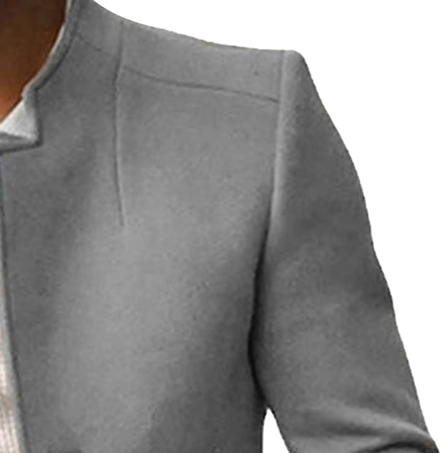 JEShifangjiusu Men's Winter Trench Coat Military Jackets Single Breasted Long Wool Blend Overcoat Slim Down Business Topcoat