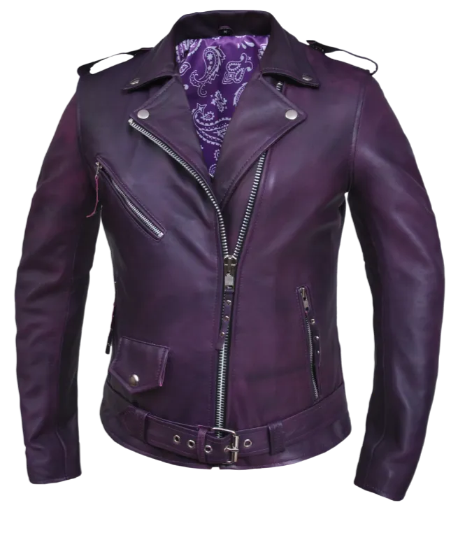 Ladies "Vixen" Leather MC Jacket