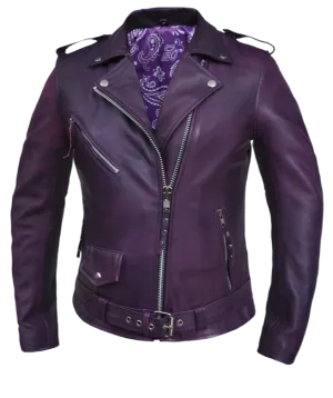 Ladies "Vixen" Leather MC Jacket
