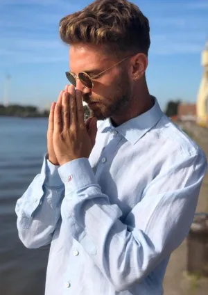 Laos Linen Shirt - Blue