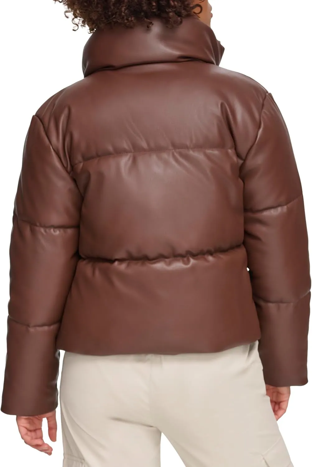 Levi's Women's Vegan Leather Quilted Shorty Puffer