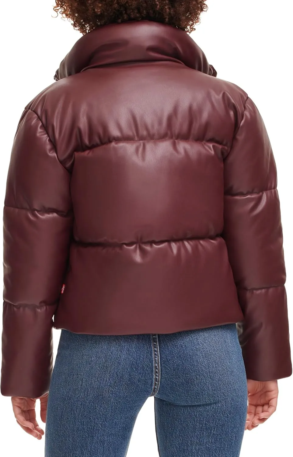 Levi's Women's Vegan Leather Quilted Shorty Puffer