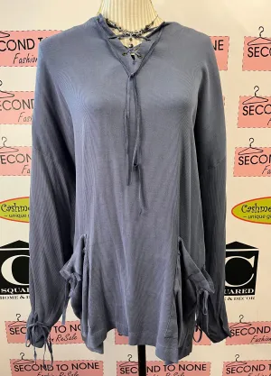 Linda Lundstrom Lace Up Top (Size L)