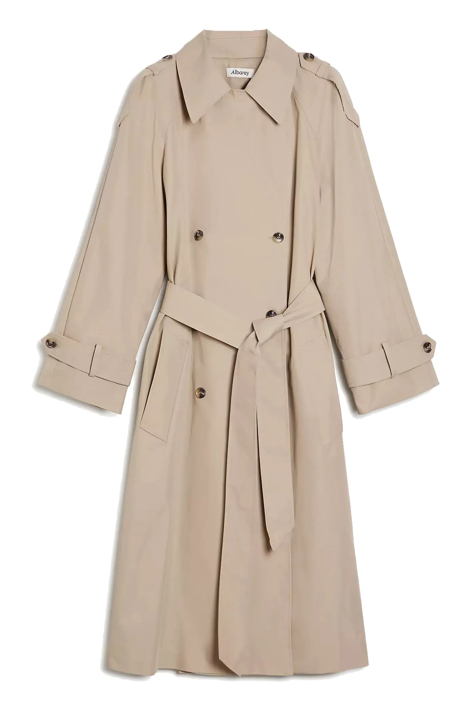 Long Double Breasted Trench Coat