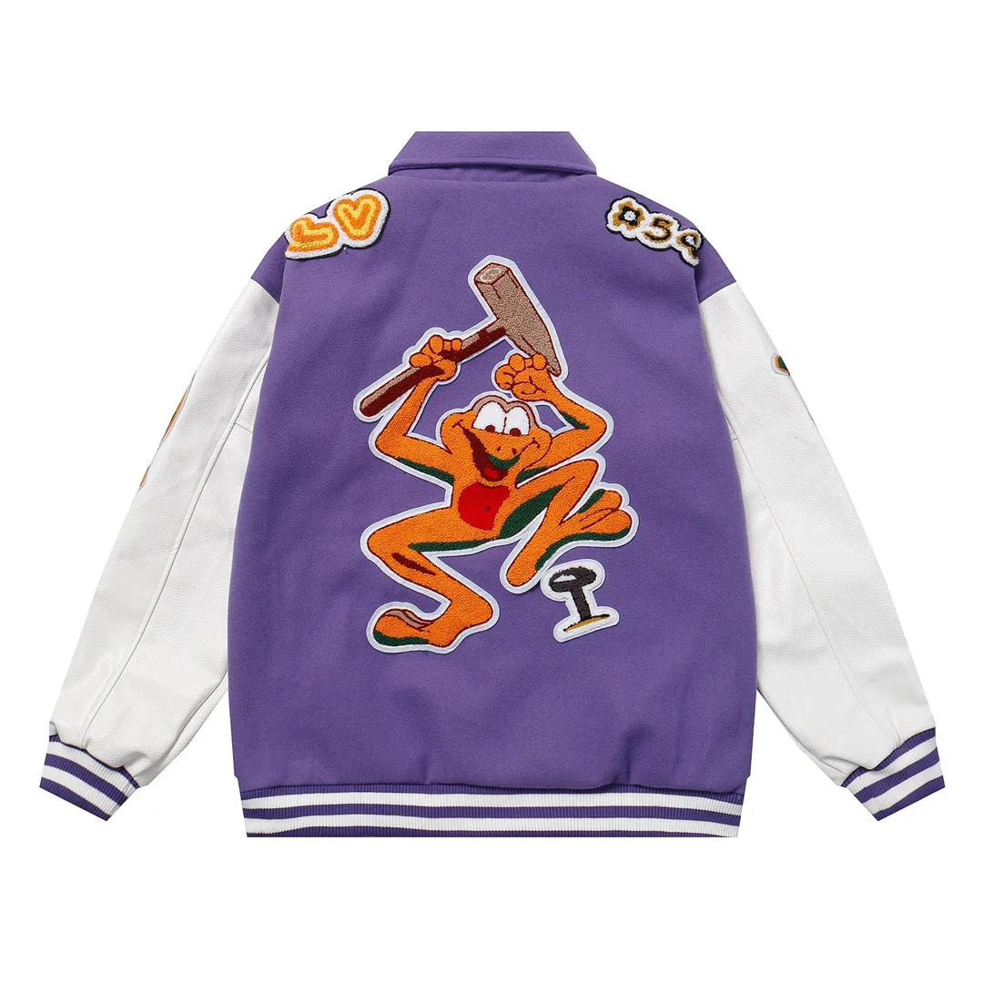 Louis Vuitton Purple White Varsity Jacket