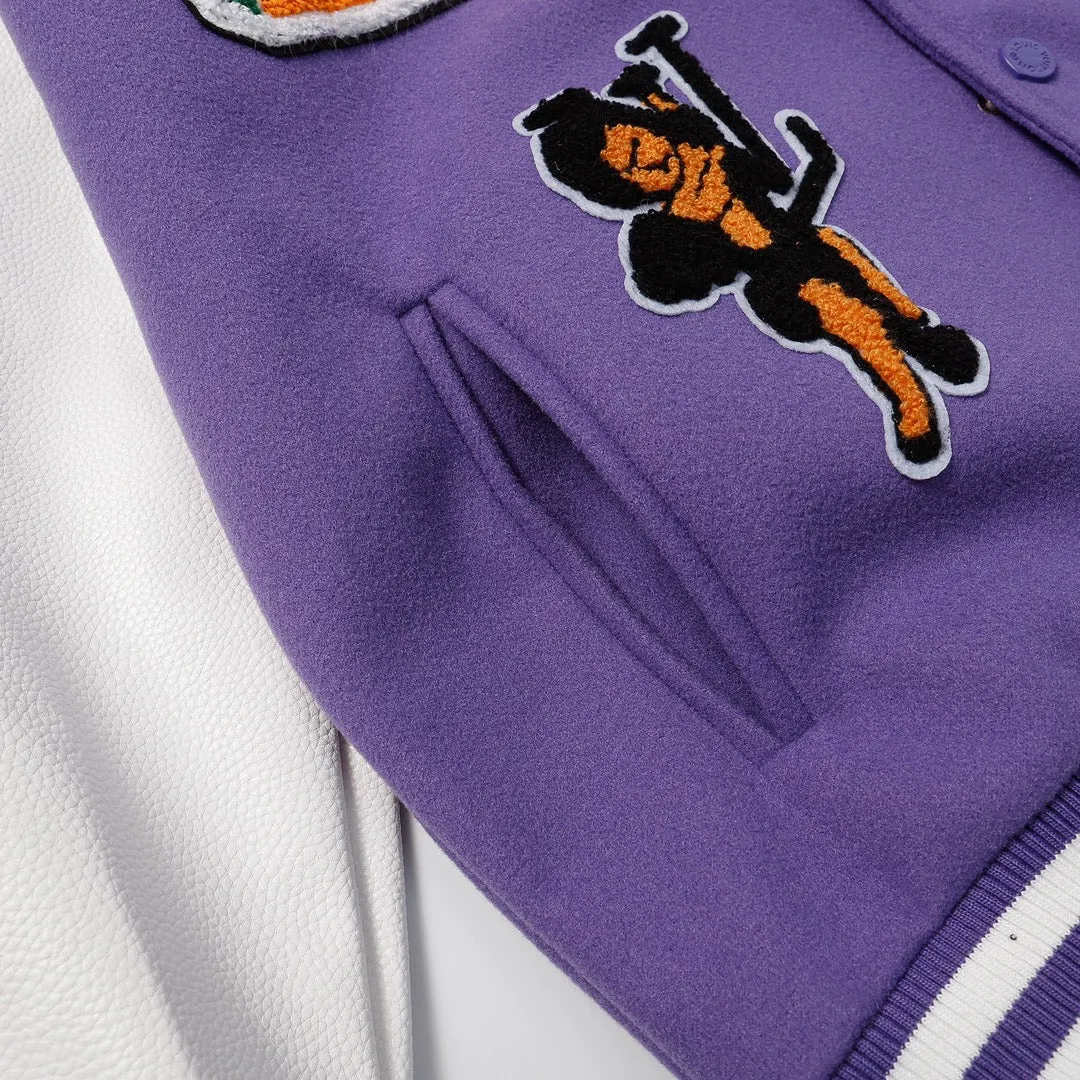 Louis Vuitton Purple White Varsity Jacket