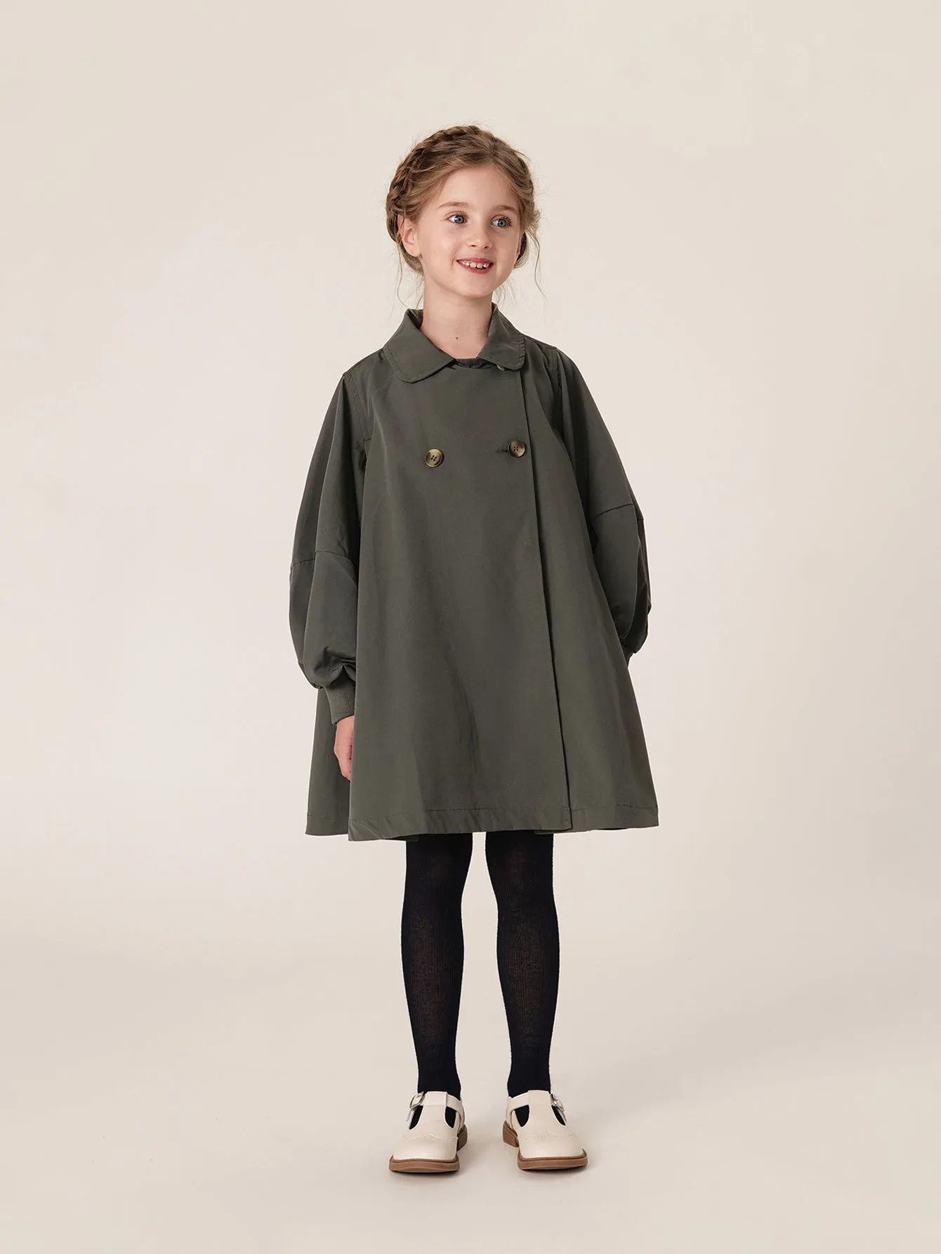 MARC & JANIE Girls Large A-line Trench Coat 231329