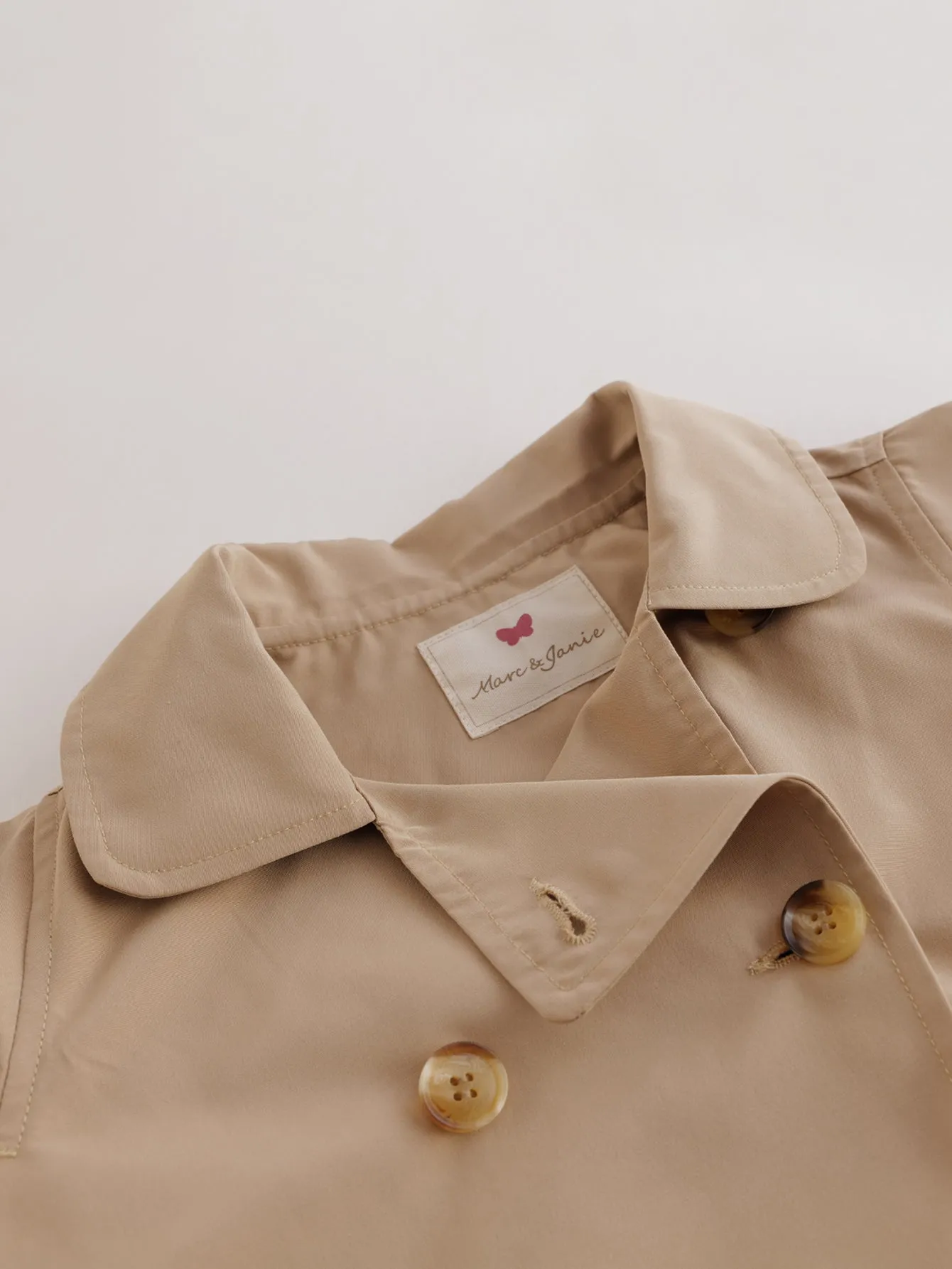 MARC & JANIE Girls Large A-line Trench Coat 231329