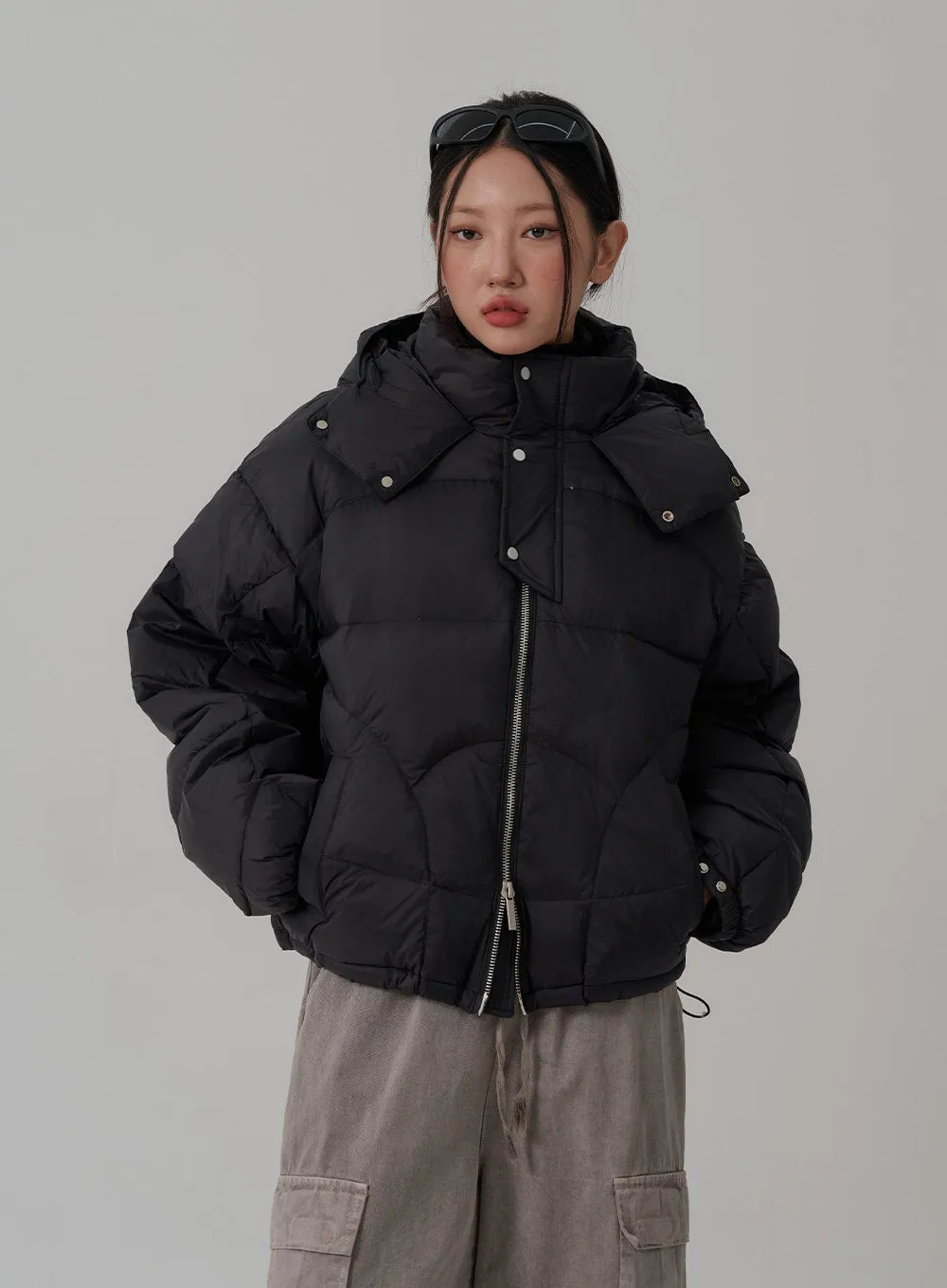 Oversize Hooded Puffer Jacket CN03