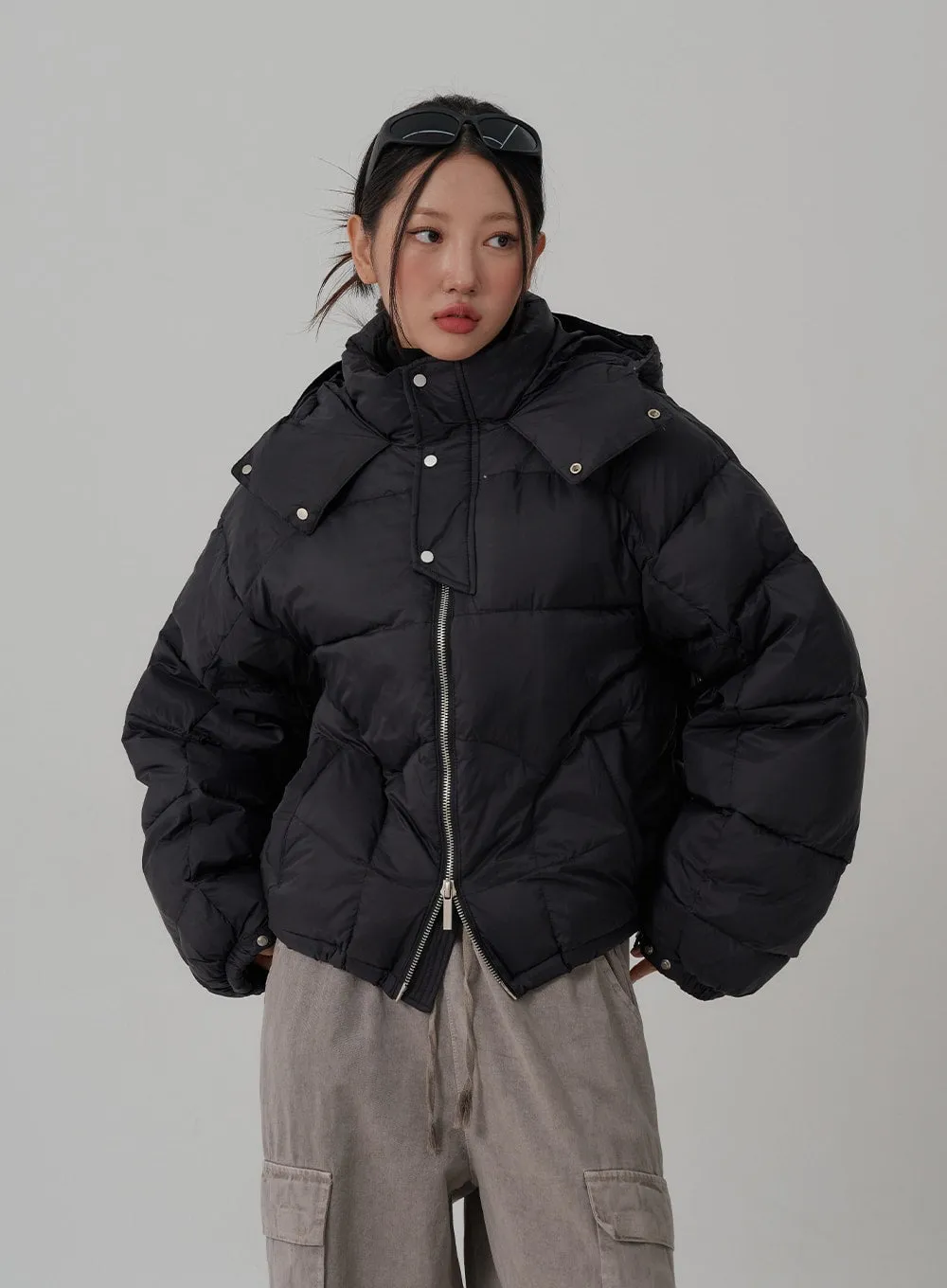 Oversize Hooded Puffer Jacket CN03