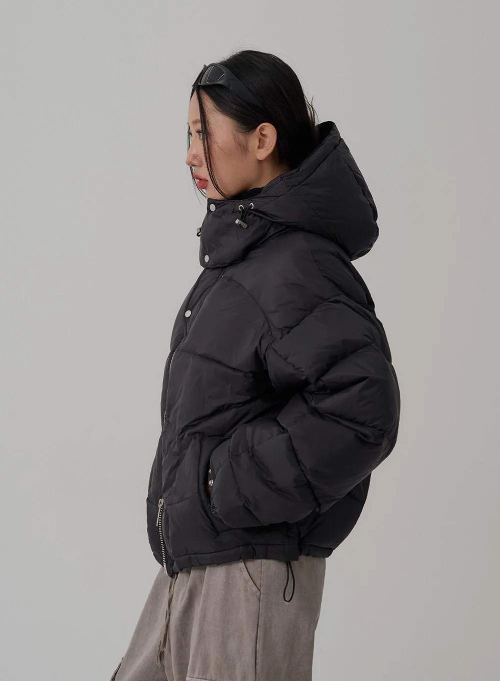 Oversize Hooded Puffer Jacket CN03