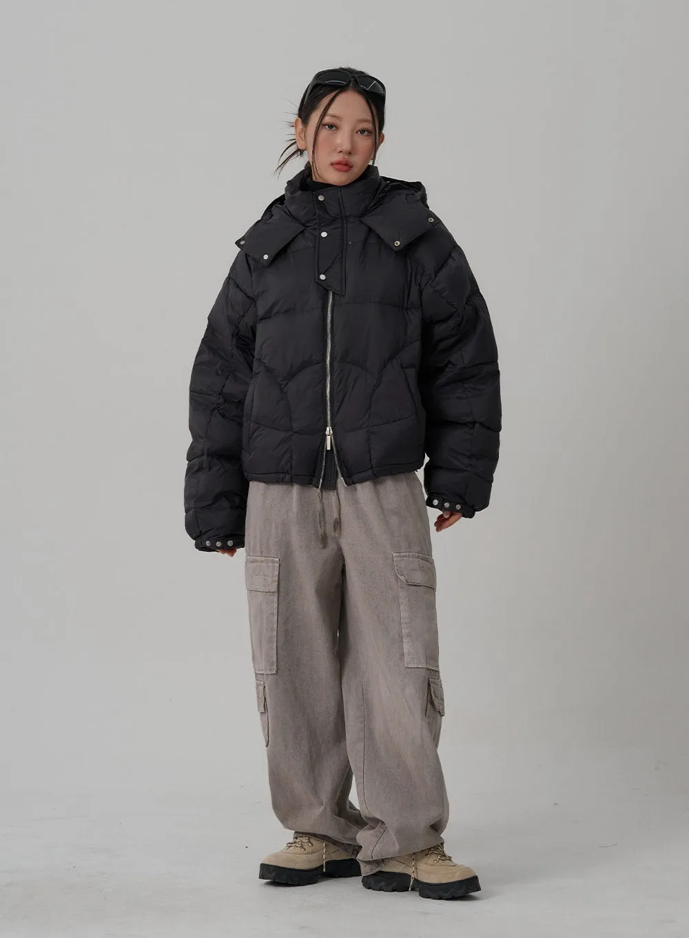 Oversize Hooded Puffer Jacket CN03