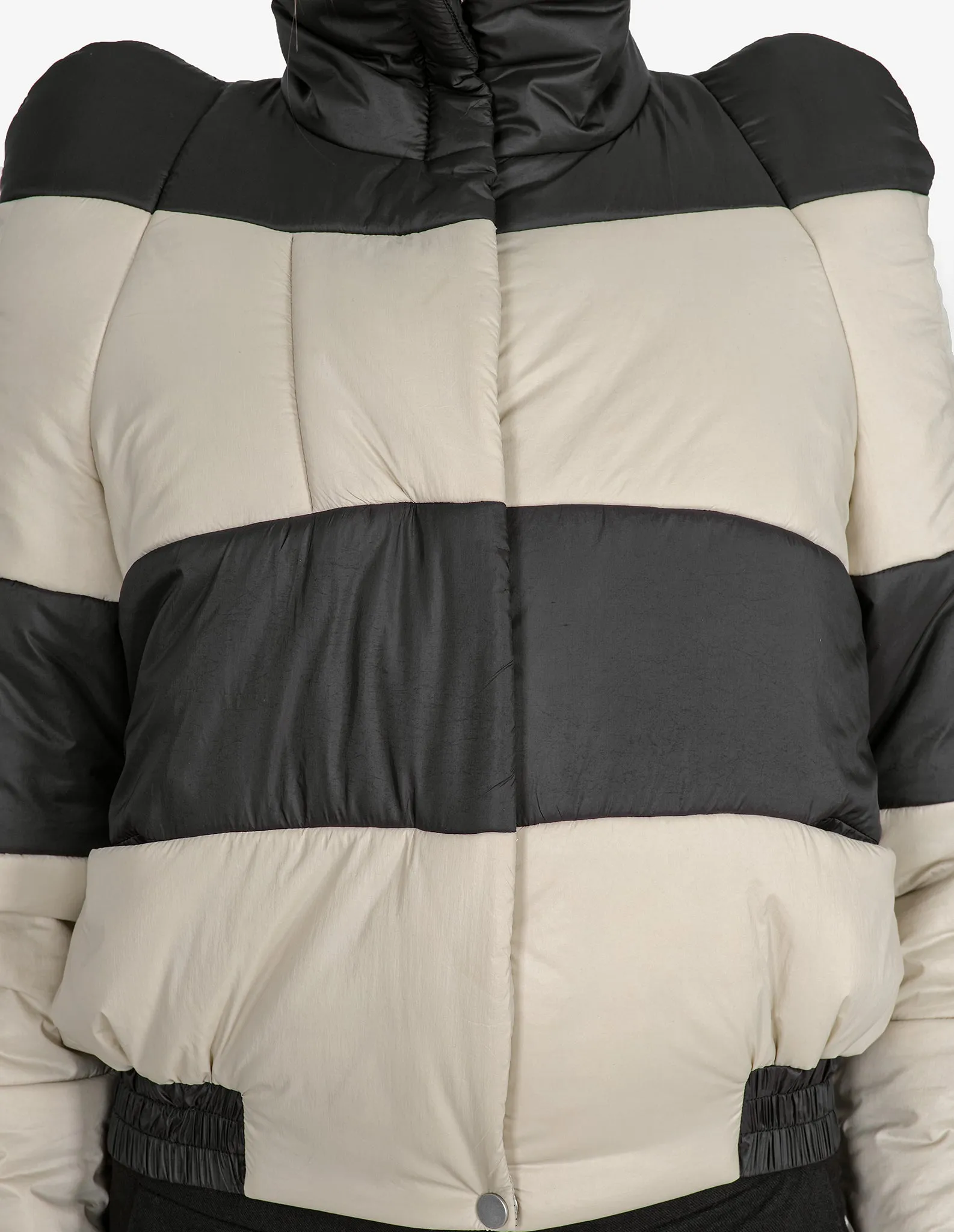 Padded-Shoulders Puffer Jacket