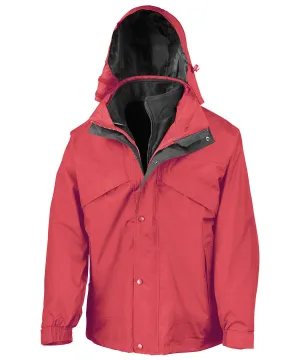 Red/Black - 3-in-1 zip and clip jacket