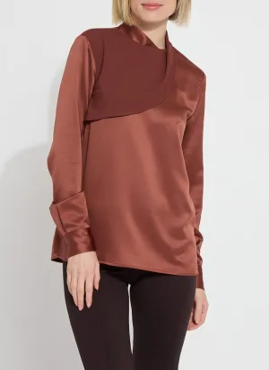 Sally Draped Blouse | Rich Clay