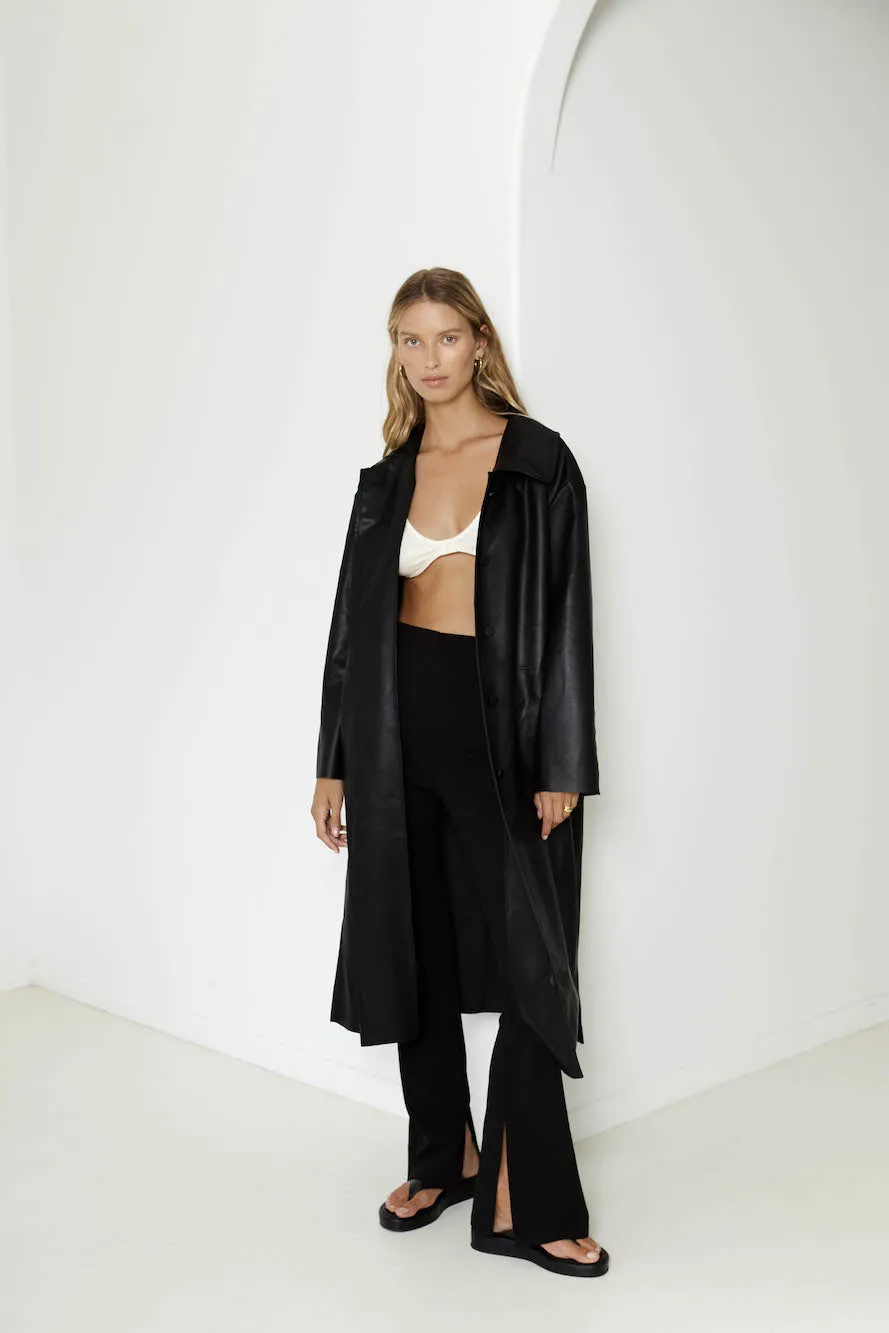 SNDYS Haven Trench Coat Black