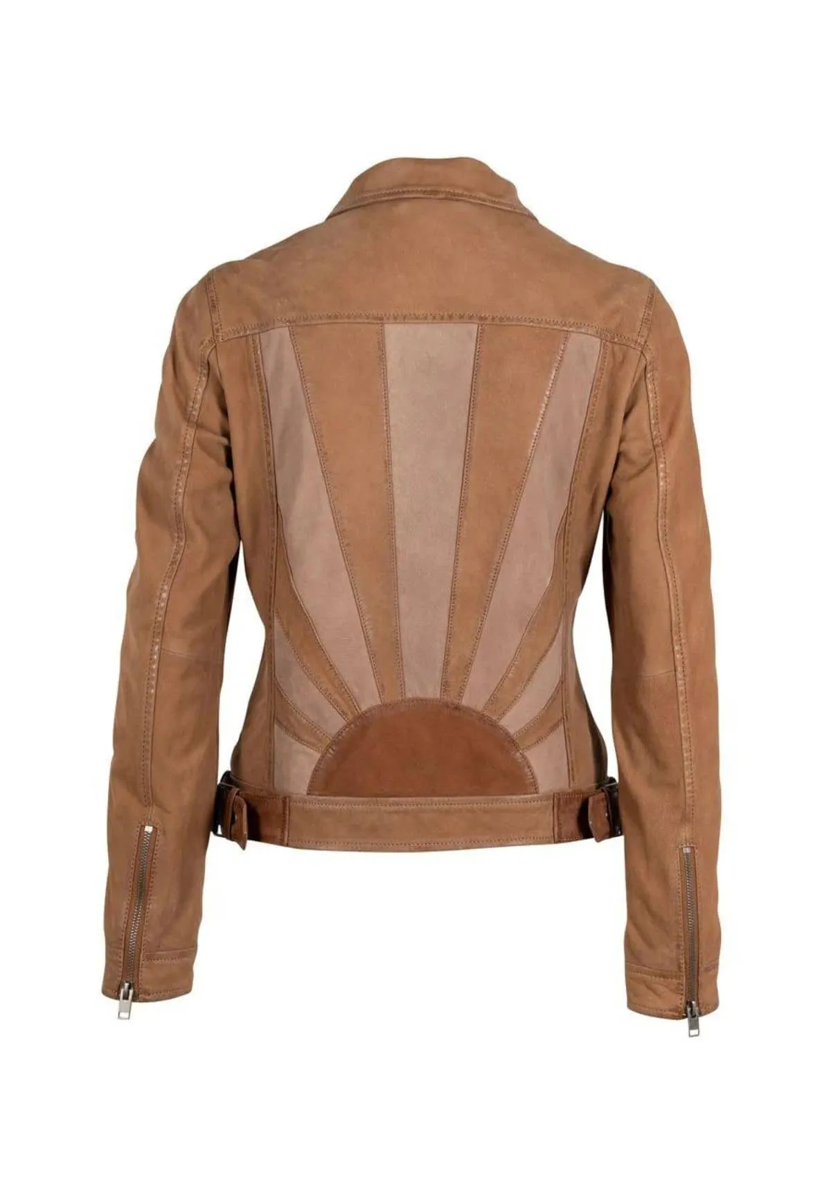 Sunny Sunset Leather Jacket- Cognac