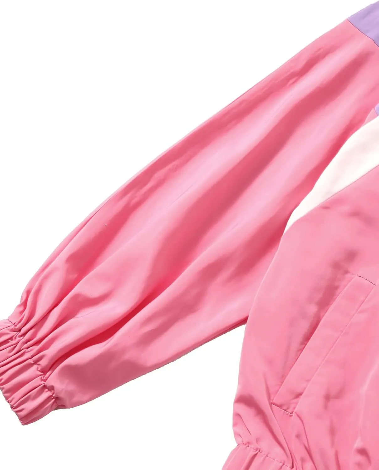 SweatyRocks Women's Casual Lightweight Color Block Bomber Jacket