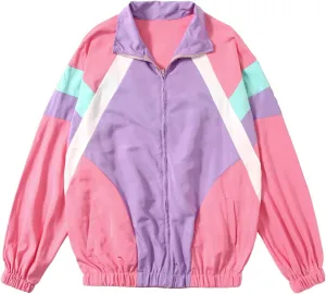 SweatyRocks Women's Casual Lightweight Color Block Bomber Jacket
