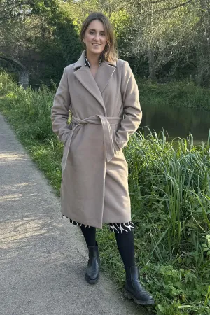 Tie Waist Wrap Coat