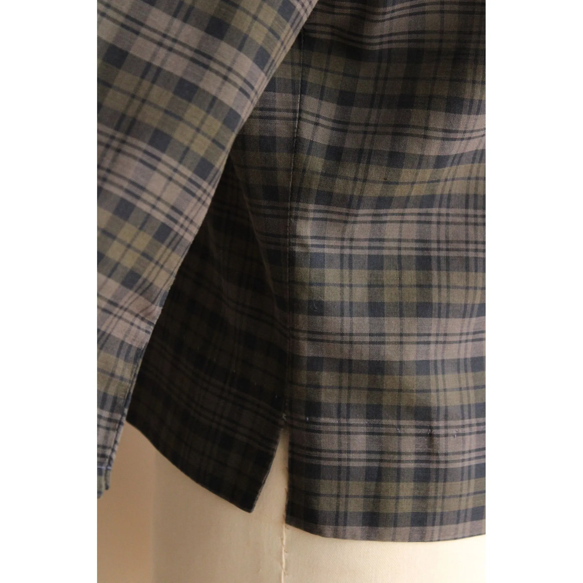 Vintage 1960s 1970s Plaid Blazer Jacket