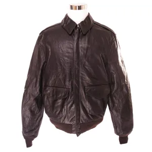 VINTAGE AVIREX US ARMY AIR FORCES LIGHT LEATHER JACKET TYPE A2 1978 SIZE 46L