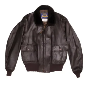 VINTAGE COOPER USN US NAVY LEATHER JACKET FLYERS TYPE G-1 G1 2001 SIZE 46R