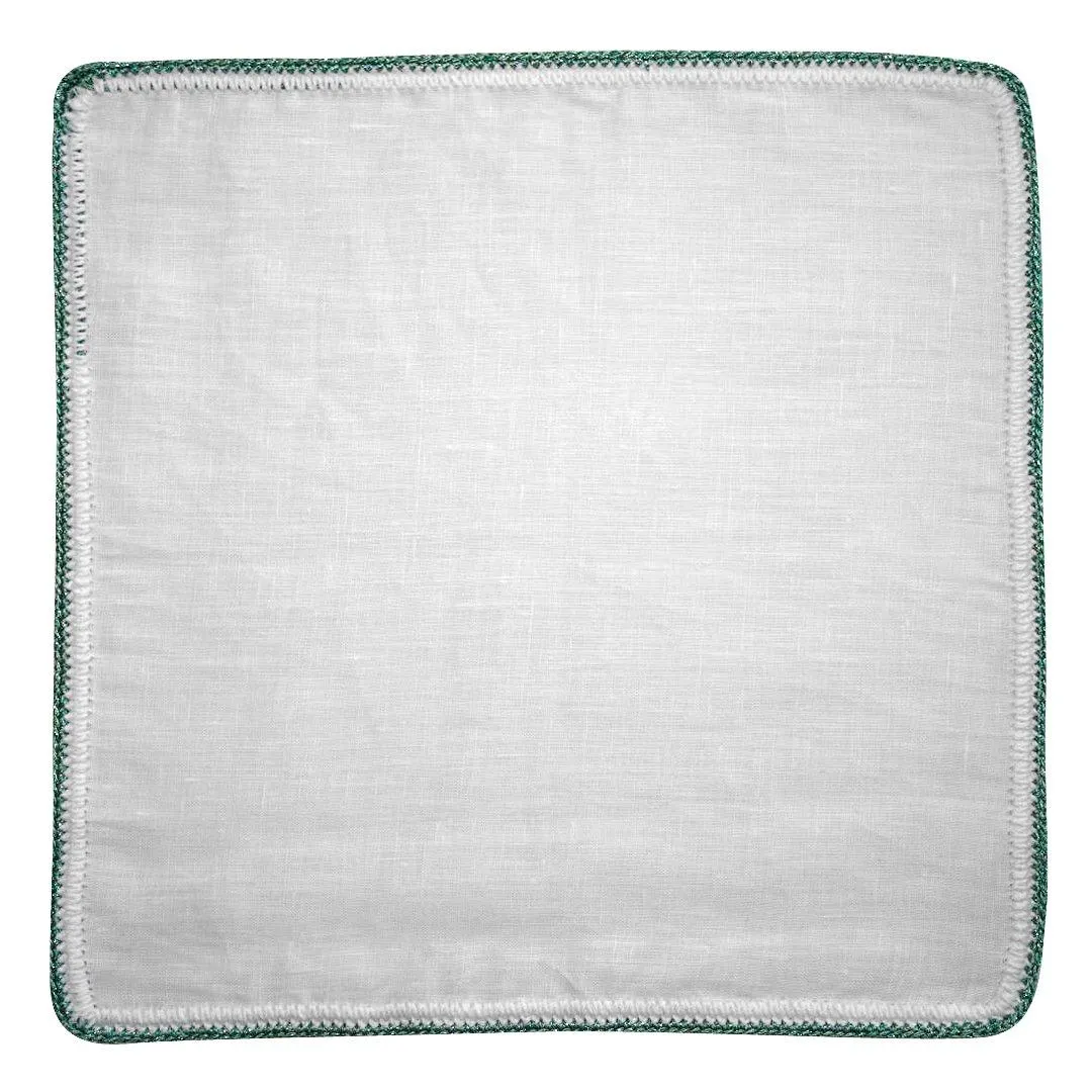 White Nieve with Mint Green Flake Signature Border