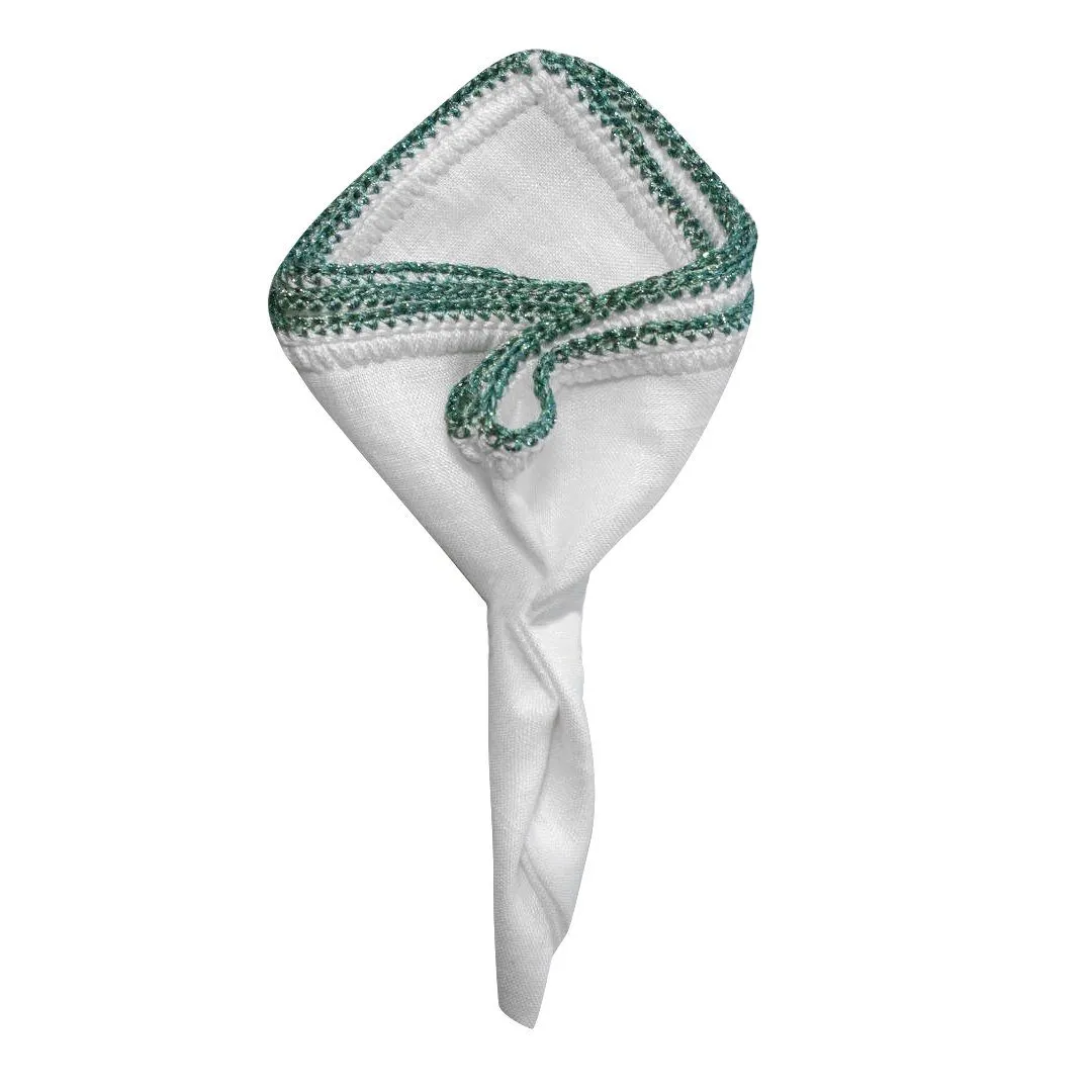 White Nieve with Mint Green Flake Signature Border