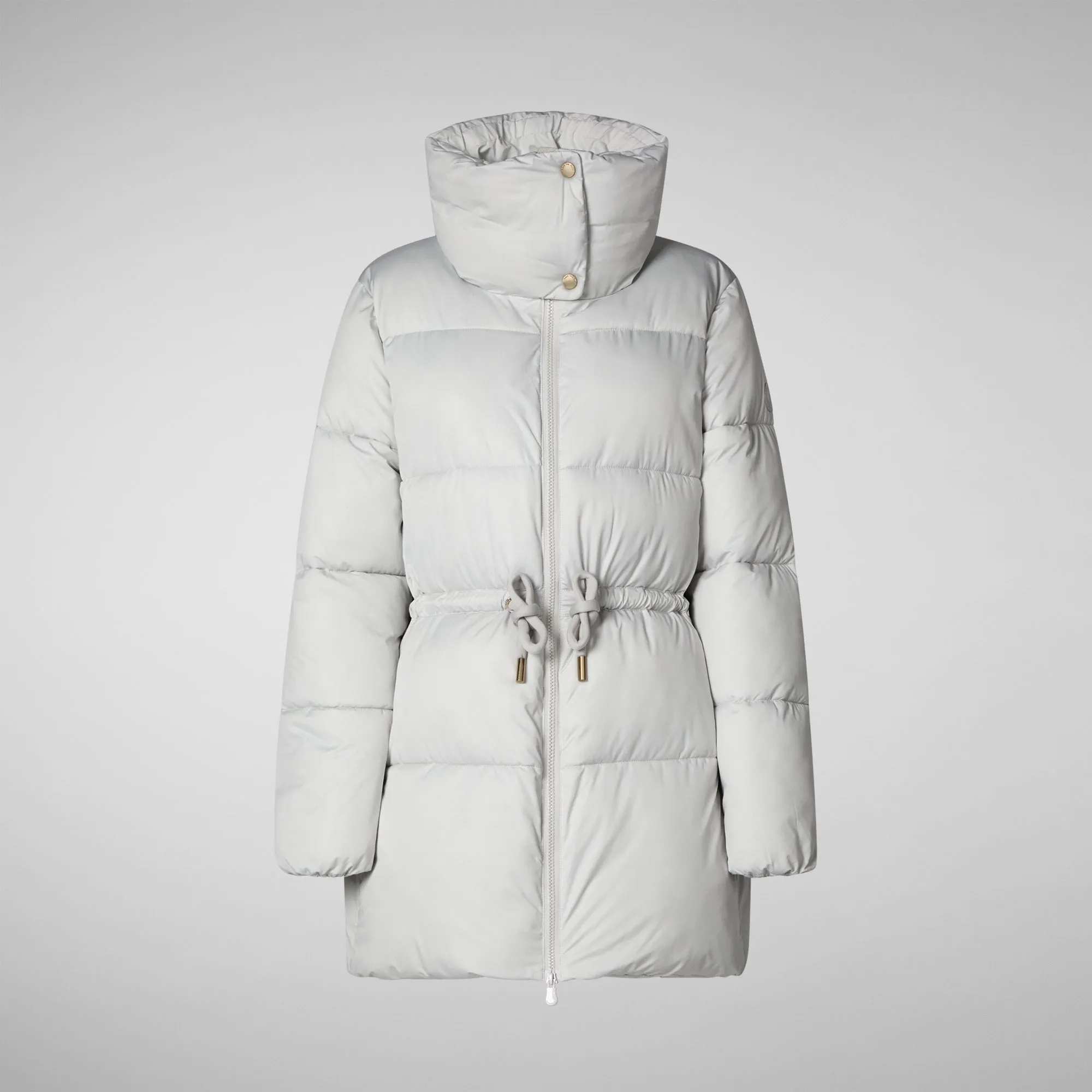 Women's animal free puffer jacket petunia in fog grey