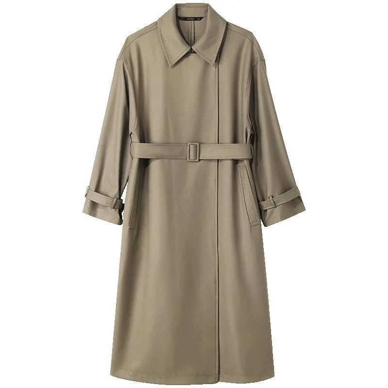 Worsted Wool Oversized Trench Coat