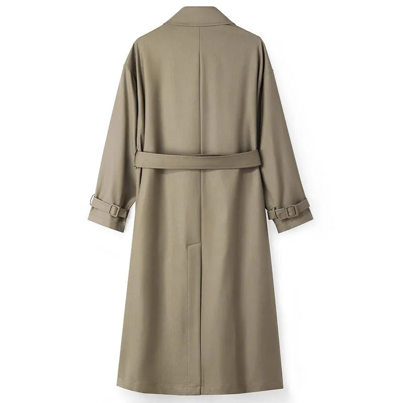 Worsted Wool Oversized Trench Coat