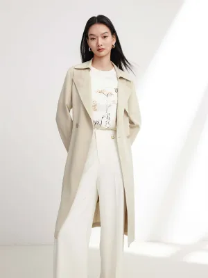 YAYING Mulberry Long Trench Coat EGJPS7302AG