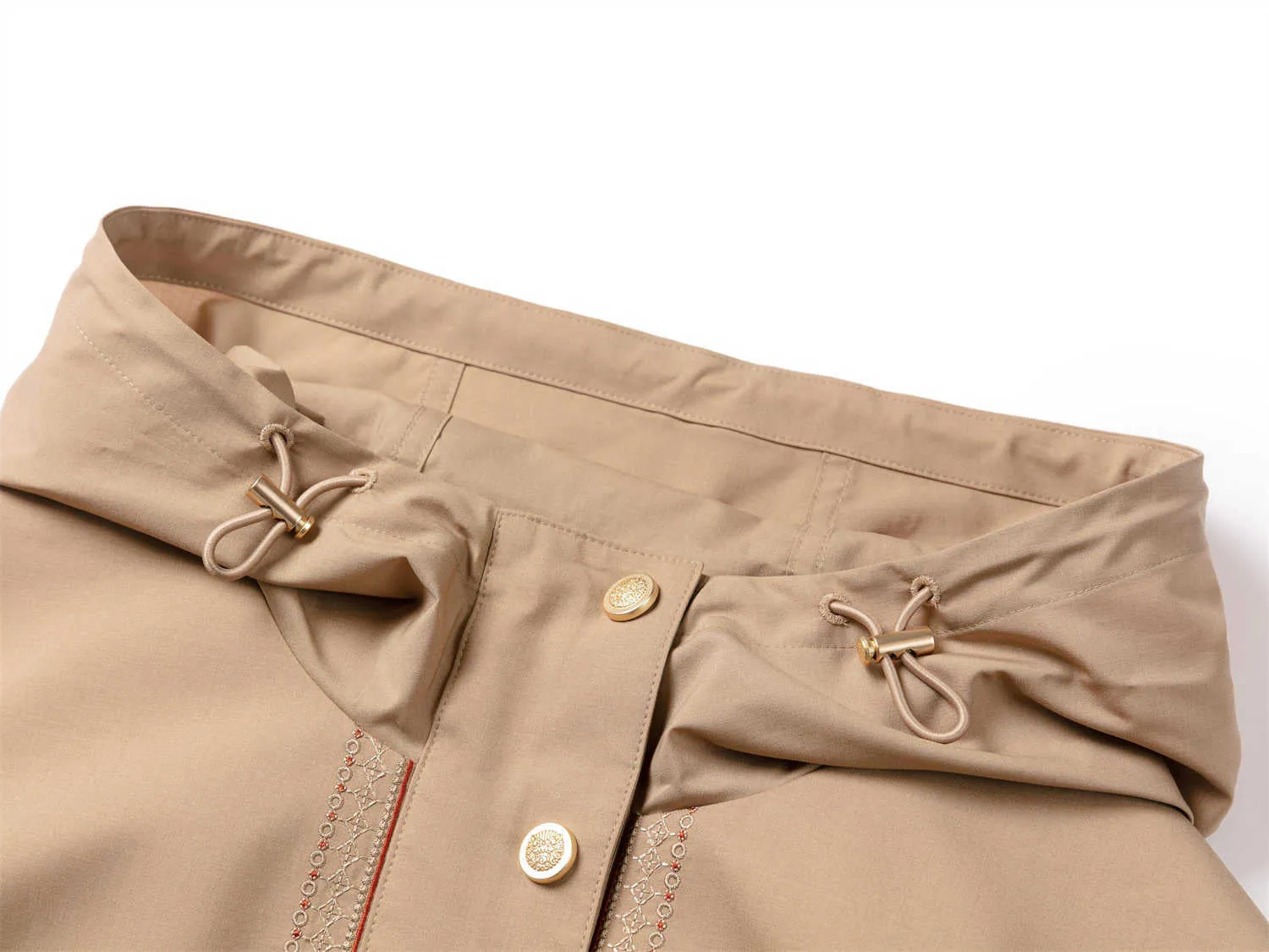 YAYING Silk and Wool Trench Coat EPJPW1251AE